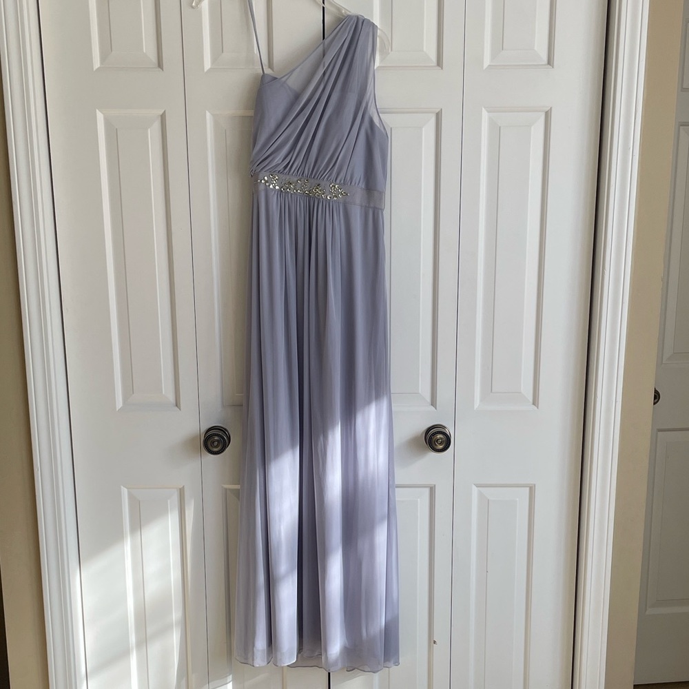 Adrianna Papell Light Gray/Purple Fabric